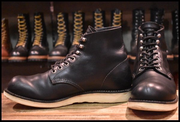 【9D 良品 犬タグ復刻 19年】レッドウィング 8165 アイリッシュセッター ブラッククローム プレーントゥ ブーツ redwing HOPESMORE