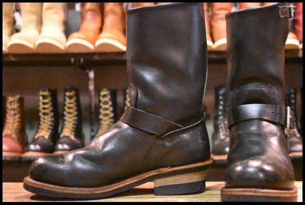 【7.5D 良品 PT99プリント 旧シルエット 03年】レッドウィング 2268 エンジニア ブラッククローム スチールトゥ ブーツ redwing HOPESMORE