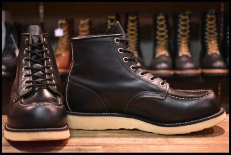 【8D 良品 羽タグ 02年】レッドウィング 8130 アイリッシュセッター 黒 ブラッククローム モックトゥ 8179 ブーツ redwing HOPESMORE