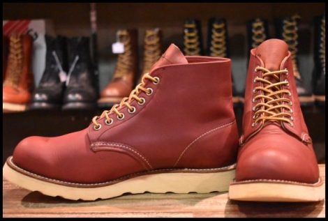 【8D 美品 犬タグ 98年】レッドウィング 8166 アイリッシュセッター 赤茶 オロラセット プレーントゥ ブーツ redwing HOPESMORE