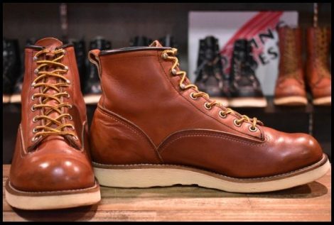 【8.5D 中古 08年】レッドウィング 2907 ラインマン 赤茶 オロラセット レースアップ 編み上げ LTT ブーツ redwing HOPESMORE