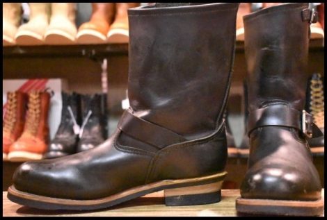 【11D 良品 08年】レッドウィング 2268 エンジニア 黒 ブラッククローム スチールトゥ ブーツ redwing HOPESMORE