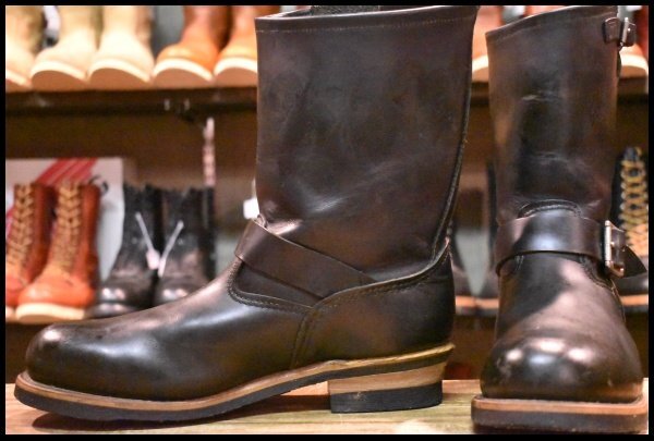 【11D 良品 08年】レッドウィング 2268 エンジニア 黒 ブラッククローム スチールトゥ ブーツ redwing HOPESMORE