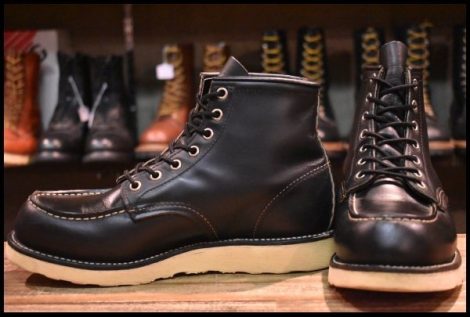 【8D 良品 羽タグ 02年】レッドウィング 8130 アイリッシュセッター 黒 ブラッククローム モックトゥ 8179 ブーツ redwing HOPESMORE