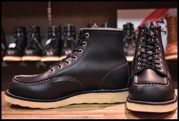 【7E 美品 09年】レッドウィング 8179 アイリッシュセッター 黒 ブラッククローム モックトゥ 編み上げ ブーツ redwing HOPESMORE