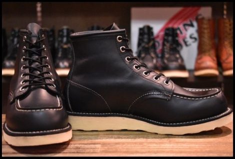 【7E 美品 09年】レッドウィング 8179 アイリッシュセッター 黒 ブラッククローム モックトゥ 編み上げ ブーツ redwing HOPESMORE