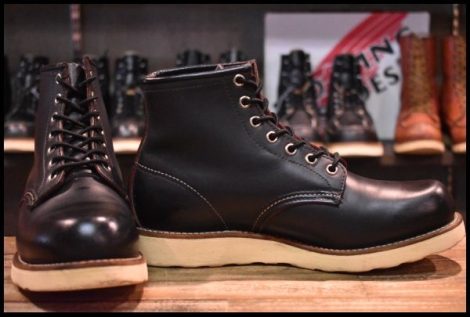 【7.5E 良品 サイド羽タグ 00年】レッドウィング 2951 ローバー ブラッククローム プレーントゥ 黒 8165 ブーツ redwing HOPESMORE