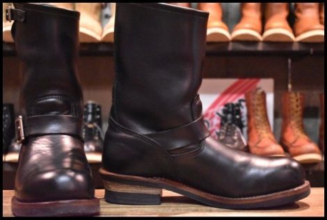 【9D 良品 20年】レッドウィング 2268 エンジニア 黒 ブラック スチールトゥ プルオン ブーツ redwing HOPESMORE