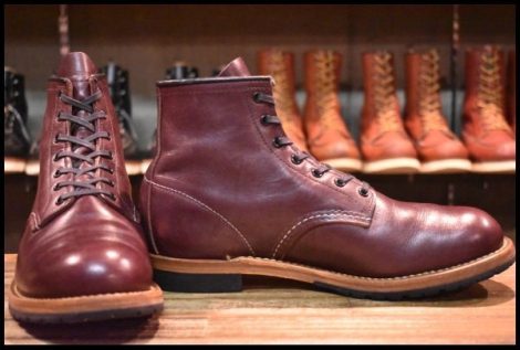 【8.5D 良品 19年】レッドウィング 9411 ベックマン ブラックチェリー フェザーストーン プレーントゥ ブーツ redwing HOPESMORE