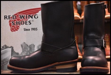 【10D 箱付 美品 08年】レッドウィング 2268 エンジニア 黒 ブラッククローム スチールトゥ ブーツ redwing HOPESMORE