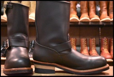 【10D 箱付 美品 08年】レッドウィング 2268 エンジニア 黒 ブラッククローム スチールトゥ ブーツ redwing HOPESMORE