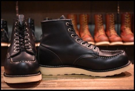 【8.5E 良品 16年】レッドウィング 8179 アイリッシュセッター 黒 ブラッククローム モックトゥ 編み上げ ブーツ redwing HOPESMORE