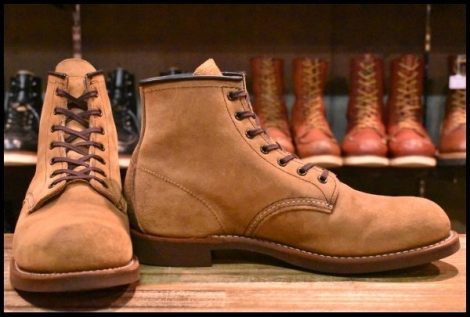 【8.5D 良品 10年】レッドウィング 9162 ブラックスミス スエード 茶 ブラウン ホーソーンミュールスキナー ブーツ redwing HOPESMORE