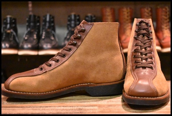 【6D 美品 19年】レッドウィング 8827 アウティング 茶 ミュールスキナー＆ティークフェザーストーン ブーツ redwing HOPESMORE