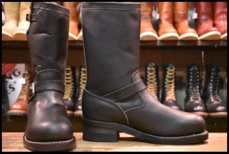 【7D 箱付 美品 PT83 黒タグ 94年】Chippewa チペワ 27863 エンジニア 黒 ブラック スチールトゥ ブーツ HOPESMORE