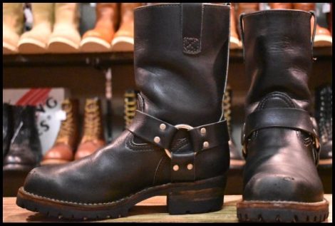 【8.5E 良品】WESCO ウエスコ カスタムハーネスボス ブラック 黒 ビブラム100シングル 9インチハイト ブーツ HOPESMORE