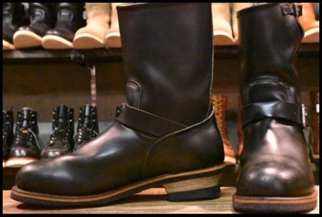 【10D 良品 PT99プリント 旧シルエット 02年】レッドウィング 2268 エンジニア ブラッククローム スチールトゥ ブーツ redwing HOPESMORE