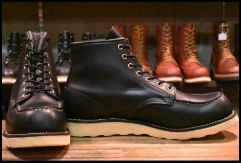 【10D 良品 10年】レッドウィング 8179 アイリッシュセッター 黒 ブラッククローム モックトゥ 編み上げ ブーツ redwing HOPESMORE