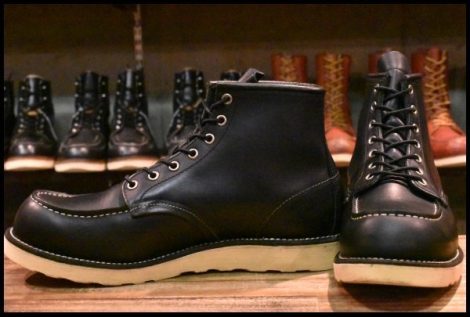 【10D 良品 10年】レッドウィング 8179 アイリッシュセッター 黒 ブラッククローム モックトゥ 編み上げ ブーツ redwing HOPESMORE