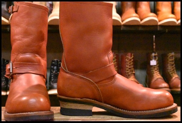 【8.5D 良品 15年】レッドウィング 8271 エンジニア 赤茶 オロラセット スチールトゥ プルオン ブーツ redwing HOPESMORE