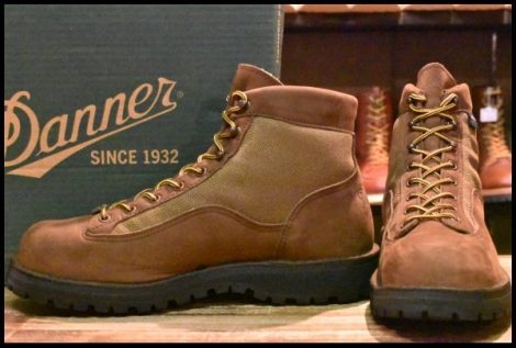 【10EE 箱付 良品 白タグ】Danner ダナーライト2 33000X ヌバック 茶 ブラウン ゴアテックス GORE-TEX レースアップ ブーツ HOPESMORE