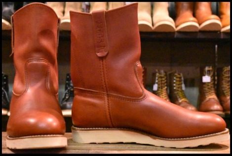 【9.5E 美品 17年】レッドウィング 8866 ペコス 赤茶 オロラセット プルオン クッションソール ブーツ redwing pecos HOPESMORE