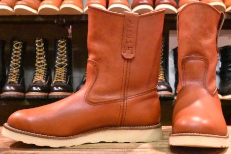 【9.5E 美品 10年】レッドウィング 8866 ペコス 赤茶 オロラセット クッションソール プルオン ブーツ redwing pecos HOPESMORE