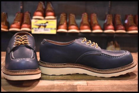 【9D 美品 13年】レッドウィング 8100 オックスフォード インディゴ ネイビー 青 ブルー 短靴 ローカット ブーツ redwing HOPESMORE