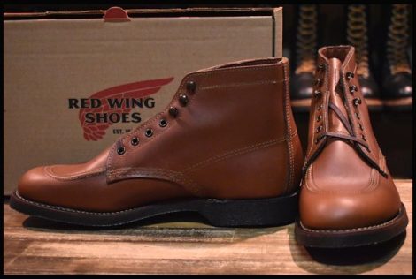 【9D 箱付 未使用 19年】レッドウィング 8076 スポーツ ブーツ ブラウン 茶 シガーリタン 1930S sportsboot redwing HOPESMORE