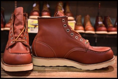 【9.5D 箱付 未使用 09年】レッドウィング 8131 アイリッシュセッター 赤茶 オロラセット モックトゥ ブーツ redwing 8875 HOPESMORE