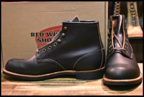 【10D 箱付 未使用 20年】レッドウィング 3345 ブラックスミス 黒 プレーリー プレーントゥ レースアップ ブーツ redwing HOPESMORE