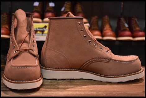 【8.5D 箱付 未使用 23年】レッドウィング 8208 アイリッシュセッター ダスティローズ ラフアウト ピンク ブーツ redwing HOPESMORE