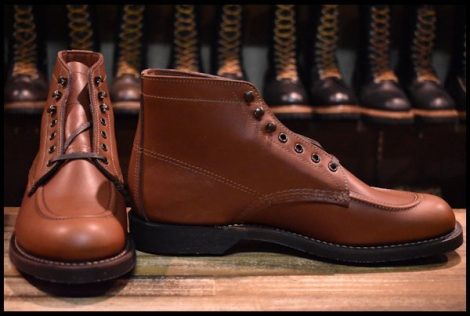 【9D 箱付 未使用 19年】レッドウィング 8076 1930s スポーツ ブーツ 茶 ブラウン シガーリタン redwing フラットボックス HOPESMORE