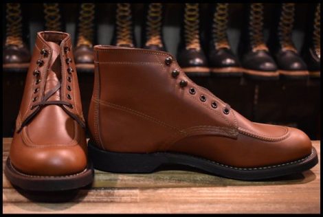 【8.5D 箱付 未使用 19年】レッドウィング 8076 1930s スポーツ ブーツ 茶 ブラウン シガーリタン redwing フラットボックス HOPESMORE