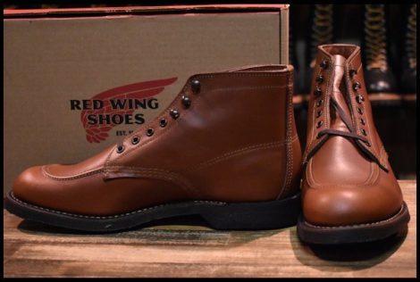 【8.5D 箱付 未使用 19年】レッドウィング 8076 1930s スポーツ ブーツ 茶 ブラウン シガーリタン redwing フラットボックス HOPESMORE