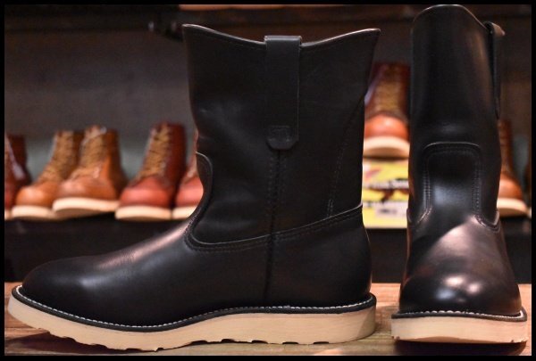 【8E 美品 07年】レッドウィング 8169 ペコス 黒 ブラッククローム プルオン ブーツ redwing pecos HOPESMORE