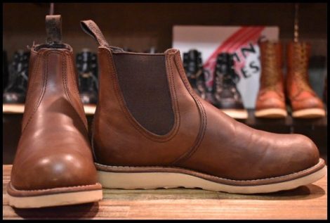 【9D 良品 23年】レッドウィング 3190 クラシックチェルシー サイドゴア 茶 ブラウン アンバー ハーネス ブーツ redwing HOPESMORE