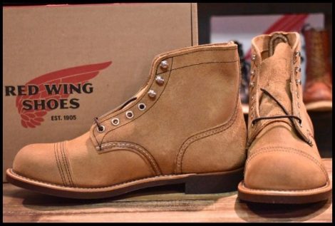 【8D 箱付 未使用 22年】レッドウィング 8083 アイアンレンジャー ミュールスキナー スエード 編み上げ ブーツ redwing 8113 HOPESMORE