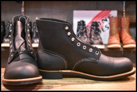 【9.5D 箱付 未使用】レッドウィング 8084 アイアンレンジャー ブラック ハーネス 黒 キャップトゥ ブーツ redwing HOPESMORE