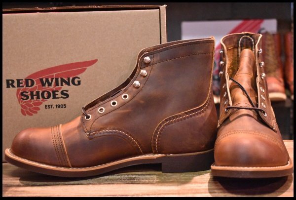 【9D 箱付 未使用 22年】レッドウィング 8085 アイアンレンジャー カッパーラフ＆タフ 茶アイアンレンジ ブーツ redwing  HOPESMORE