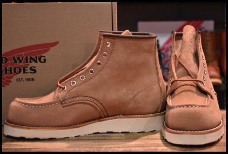 【7.5D 箱付 未使用 23年】レッドウィング 8208 アイリッシュセッター ダスティローズ ラフアウト ピンク ブーツ redwing HOPESMORE