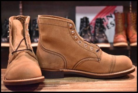 【8D 箱付 未使用 22年】レッドウィング 8083 アイアンレンジャー ミュールスキナー スエード 編み上げ ブーツ redwing 8113 HOPESMORE