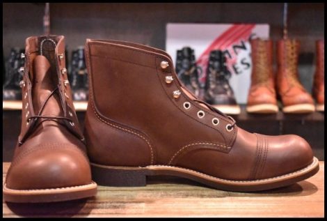 【10D 箱付 未使用 23年】レッドウィング 8111 アイアンレンジャー アンバー ハーネス キャップトゥ ブラウン ブーツ redwing HOPESMORE