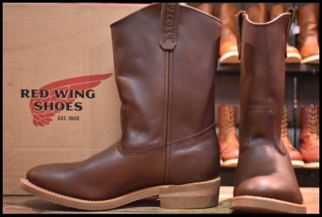 【10E 箱付 未使用 24年】レッドウィング 1155 ペコス 茶 ブラウン ベルバリタン ロング プルオン ブーツ redwing pecos HOPESMORE