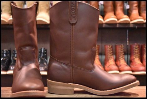 【10E 箱付 未使用 24年】レッドウィング 1155 ペコス 茶 ブラウン ベルバリタン ロング プルオン ブーツ redwing pecos HOPESMORE