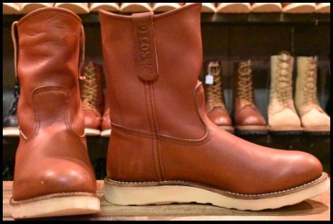 【8E 良品 08年】レッドウィング 8866 ペコス 赤茶 オロラセット プルオン クッションソール ブーツ redwing pecos HOPESMORE