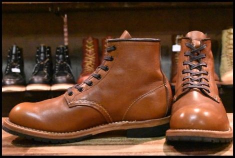 【7.5D 美品 18年】レッドウィング 9416 ベックマン シガー フェザーストーン 茶 プレーントゥ 9016 ブーツ redwing HOPESMORE