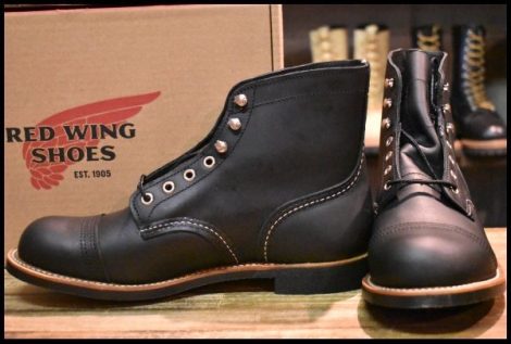 【8D 箱付 未使用 23年】レッドウィング 8084 アイアンレンジャー ブラック ハーネス 黒 キャップトゥ ブーツ redwing HOPESMORE