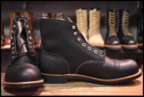 【8D 箱付 未使用 23年】レッドウィング 8084 アイアンレンジャー ブラック ハーネス 黒 キャップトゥ ブーツ redwing HOPESMORE