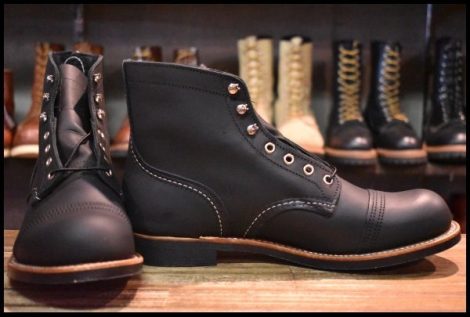 【9.5D 箱付 未使用 24年】レッドウィング 8084 アイアンレンジャー ブラック ハーネス 黒 キャップトゥ ブーツ redwing HOPESMORE